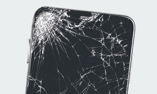 Cracked iPhone screen