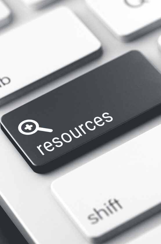Laptop keyboard with the word "resources"