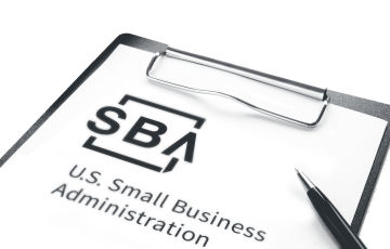 SBA document on clipboard